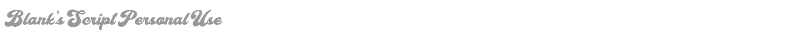 Blank's Script font preview